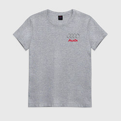 Футболка хлопковая женская AUDI, цвет: меланж