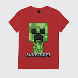 Футболка хлопковая женская MINECRAFT, цвет: красный