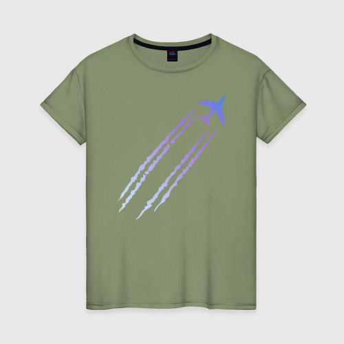 Женская футболка Самолёт / Авокадо – фото 1