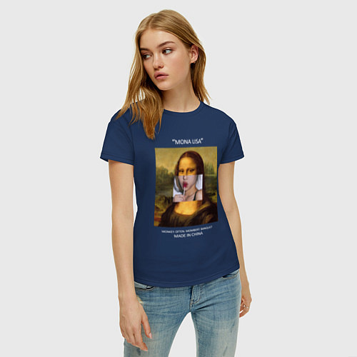 Женская футболка Mona Lisa / Тёмно-синий – фото 3