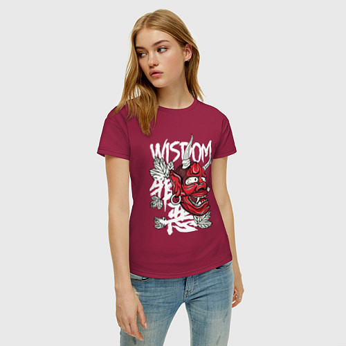Женская футболка Wisdom / Маджента – фото 3