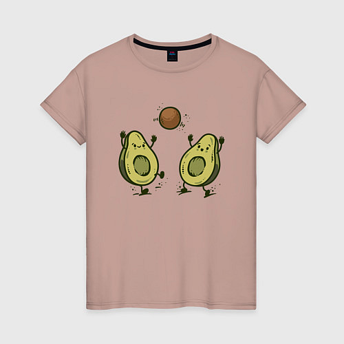 Женская футболка Авокадик / Пыльно-розовый – фото 1