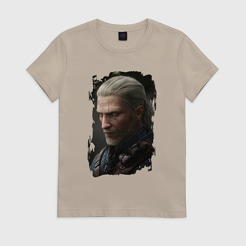 Женская футболка ВЕДЬМАК / Миндальный – фото 1