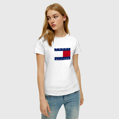 Женская футболка TOMMY HILFIGER / Белый – фото 3