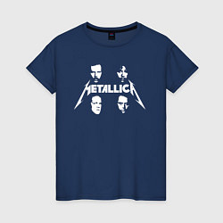 Футболка хлопковая женская Metallica, цвет: тёмно-синий