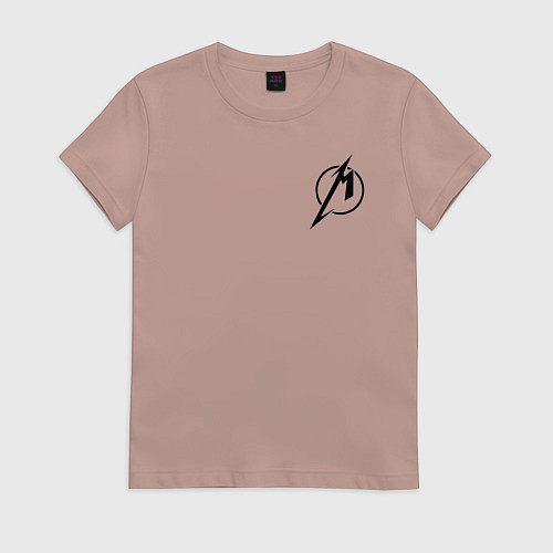 Женская футболка Metallicaспина / Пыльно-розовый – фото 1
