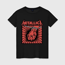 Футболка хлопковая женская Metallica, цвет: черный