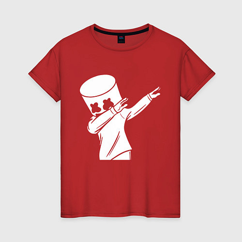 Женская футболка MARSHMELLO DAB / Красный – фото 1