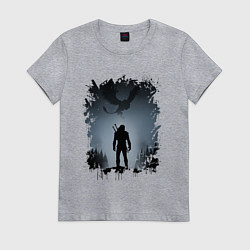 Футболка хлопковая женская ВЕДЬМАК, цвет: меланж