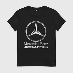Футболка хлопковая женская MERCEDES-BENZ AMG, цвет: черный