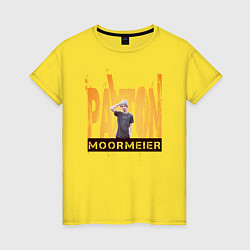 Футболка хлопковая женская Payton Moormeier, цвет: желтый