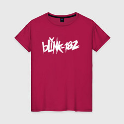 Футболка хлопковая женская Blink 182, цвет: маджента