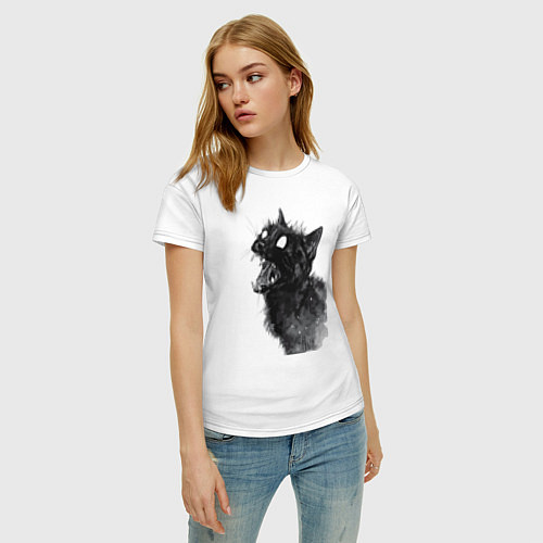 Женская футболка Грозовой, кошак опасный / Белый – фото 3