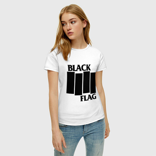 Женская футболка BLACK FLAG / Белый – фото 3