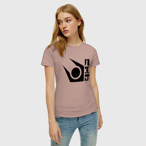 Женская футболка Half life combine logo / Пыльно-розовый – фото 3