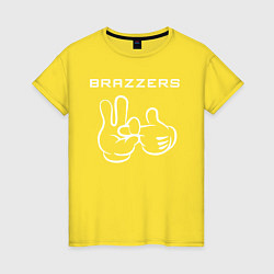 Футболка хлопковая женская Brazzers, цвет: желтый