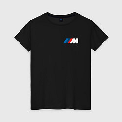 Футболка хлопковая женская BMW M LOGO 2020, цвет: черный