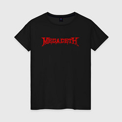 Футболка хлопковая женская Megadeth, цвет: черный