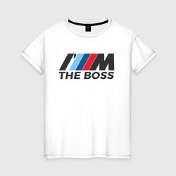 Футболка хлопковая женская BMW THE BOSS, цвет: белый