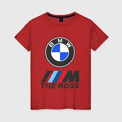 Футболка хлопковая женская BMW BOSS, цвет: красный