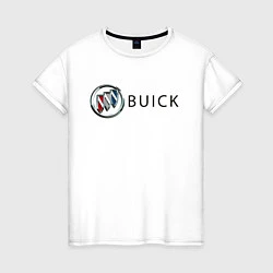 Футболка хлопковая женская Buick, цвет: белый