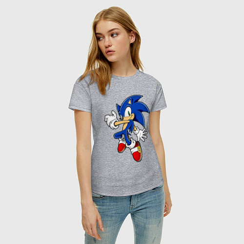 Женская футболка Sonic / Меланж – фото 3