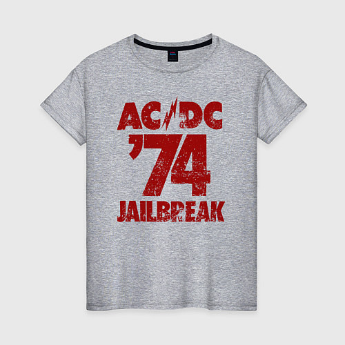 Женская футболка ACDC 74 jailbreak / Меланж – фото 1