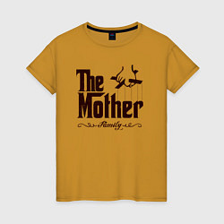 Футболка хлопковая женская The Mother, цвет: горчичный