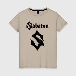 Футболка хлопковая женская Sabaton, цвет: миндальный