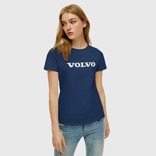 Женская футболка VOLVO / Тёмно-синий – фото 3
