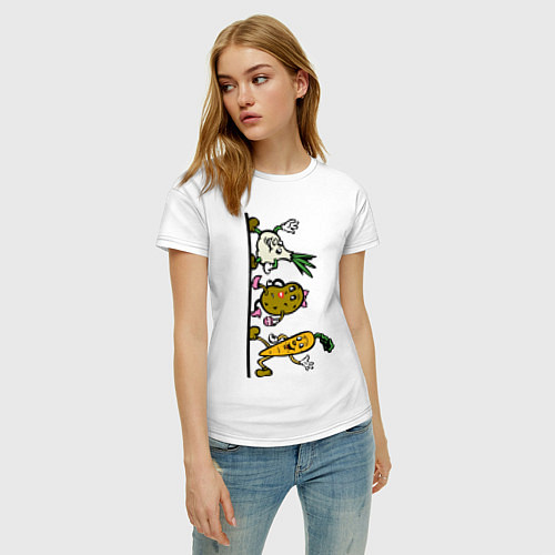 Женская футболка Овощи / Белый – фото 3