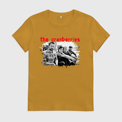 Футболка хлопковая женская The Cranberries, цвет: горчичный