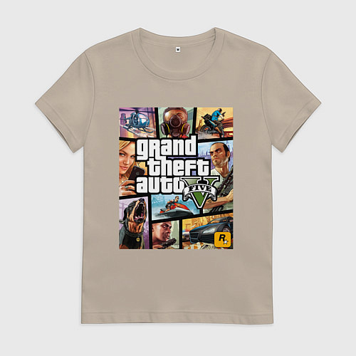 Женская футболка GTA5 / Миндальный – фото 1