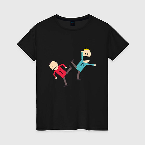 Женская футболка South Park Терренс и Филлип / Черный – фото 1