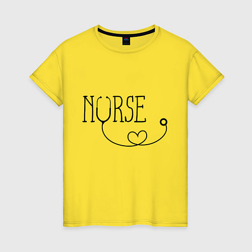 Женская футболка Nurse / Желтый – фото 1