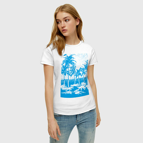 Женская футболка Отдых в летом / Белый – фото 3
