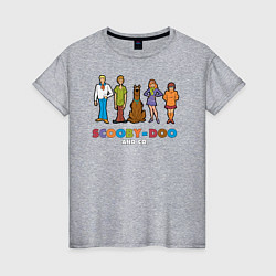 Футболка хлопковая женская Scooby-Doo and Co, цвет: меланж