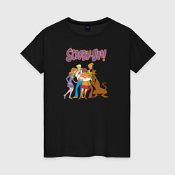 Футболка хлопковая женская Scooby-Doo, цвет: черный