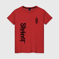 Футболка хлопковая женская SLIPKNOT, цвет: красный