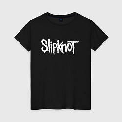 Футболка хлопковая женская SLIPKNOT НА СПИНЕ, цвет: черный