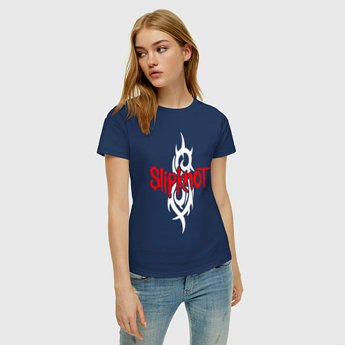 Женская футболка SLIPKNOT / Тёмно-синий – фото 3
