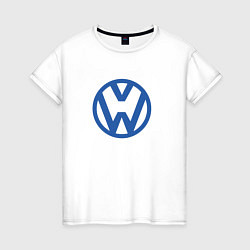 Футболка хлопковая женская Volkswagen, цвет: белый