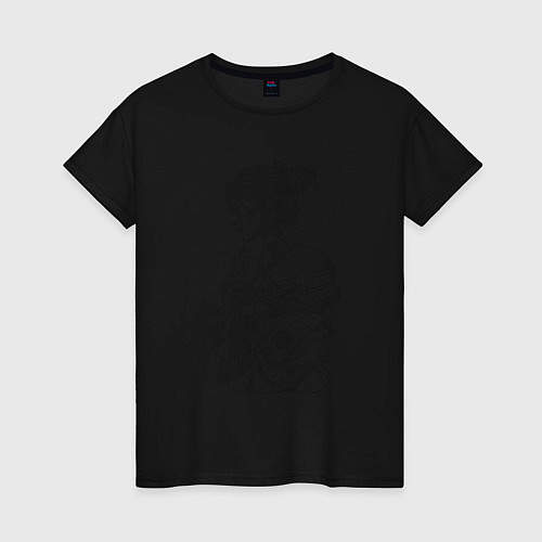 Женская футболка Гейша / Черный – фото 1