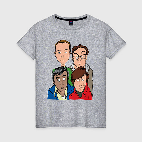 Женская футболка The Big Bang Theory Guys / Меланж – фото 1