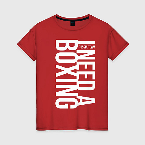Женская футболка Boxing / Красный – фото 1