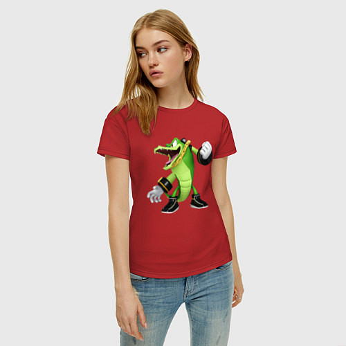 Женская футболка Sonic Crocodile / Красный – фото 3