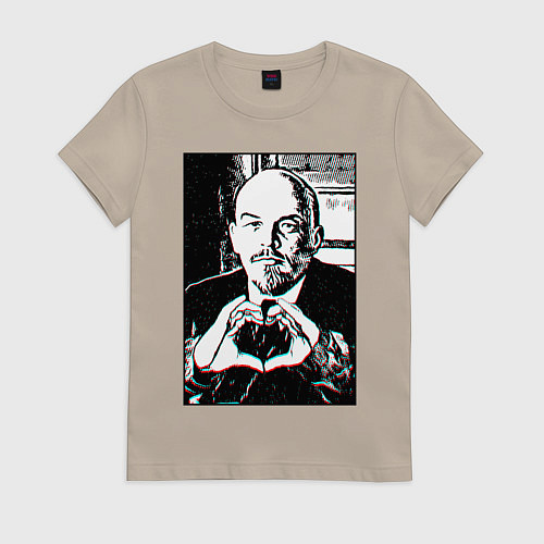 Женская футболка Ленин Oko / Миндальный – фото 1