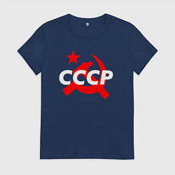 Футболка хлопковая женская СССР, цвет: тёмно-синий
