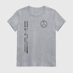 Футболка хлопковая женская MERCEDES-BENZ AMG, цвет: меланж