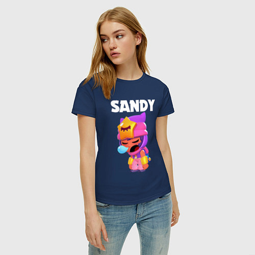 Женская футболка BRAWL STARS SANDY / Тёмно-синий – фото 3